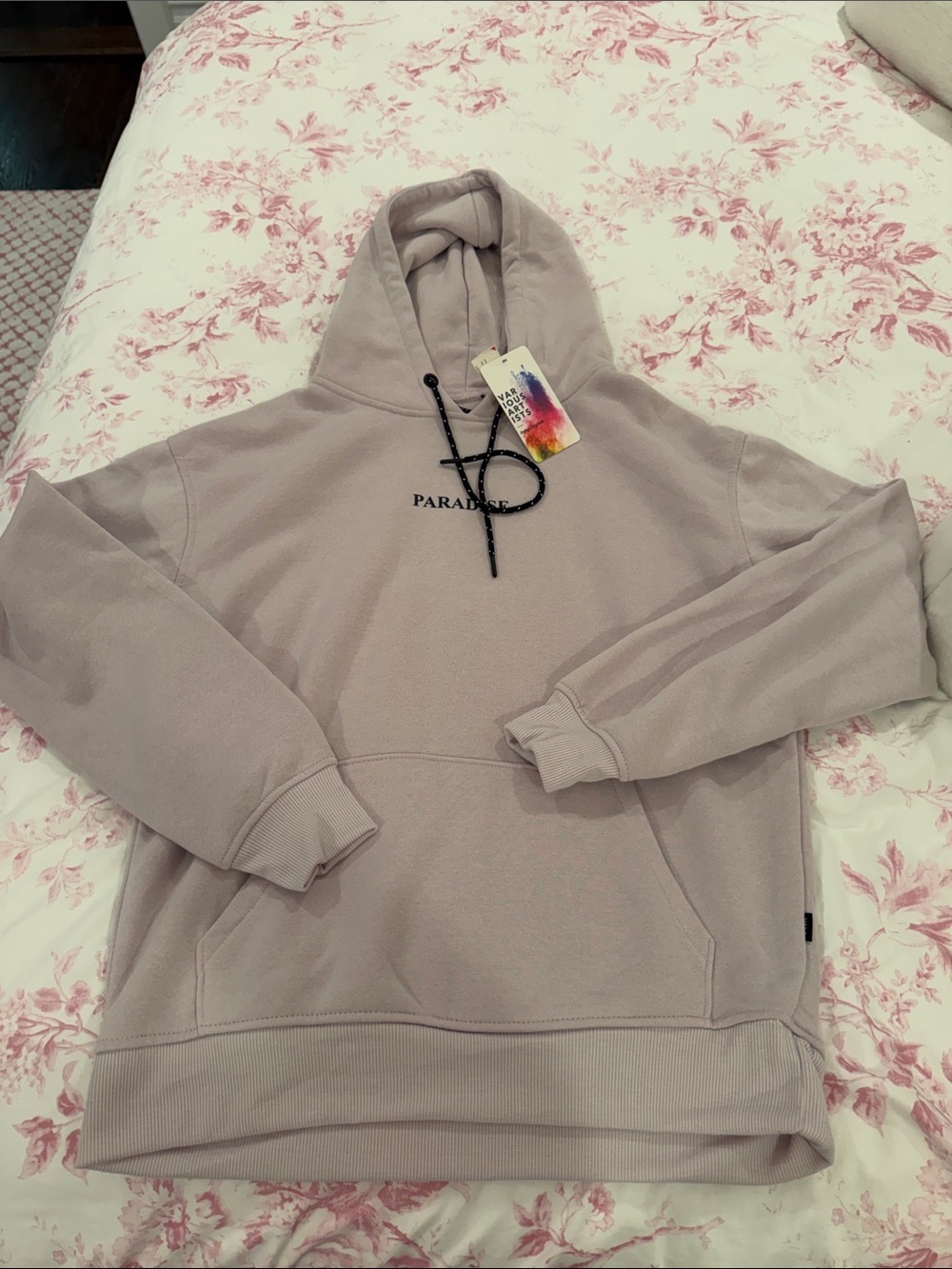 Men's Pullover Hoodie in Light Mauve by Paradise